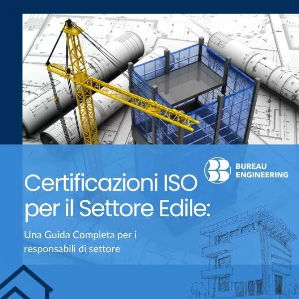 certificazione iso per edilizia _ immagine di una gru grafica su un progetto